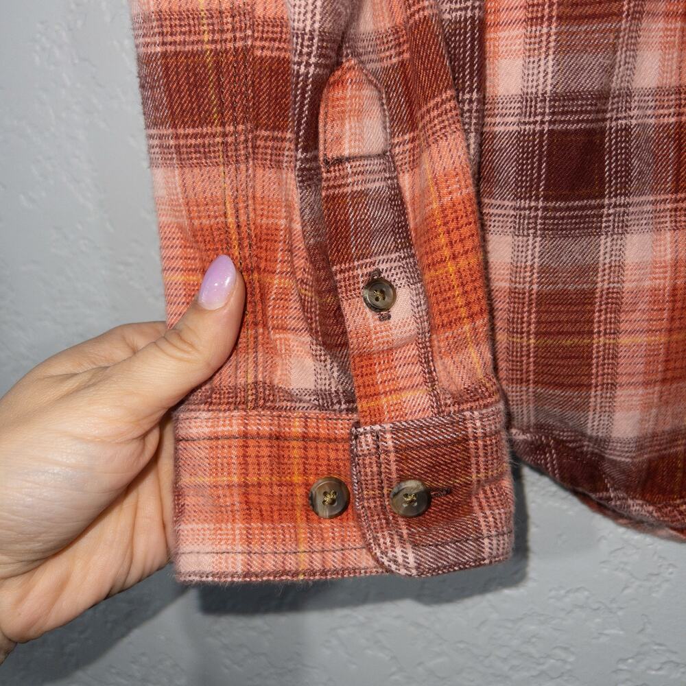 Carhartt Redwood Plaid Hooded Long Sleeve Button Jacket Size XS - Picture 6 of 10